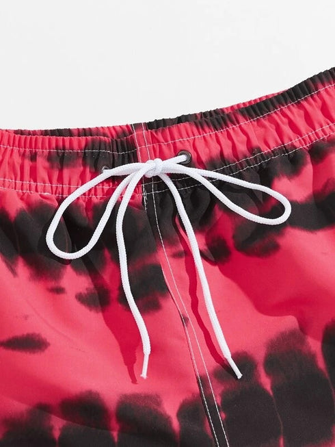 Lightweight Men's Loose Fit Funny Printed Quick Dry Swim Shorts