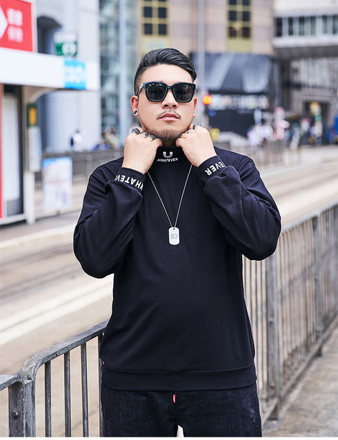 Long Sleeve Big & Tall Men's Casual Plus Size Stand Collar Sweatshirts