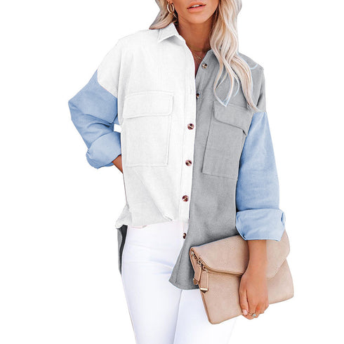 Loose Button Casual Long Sleeve Shirt for Women