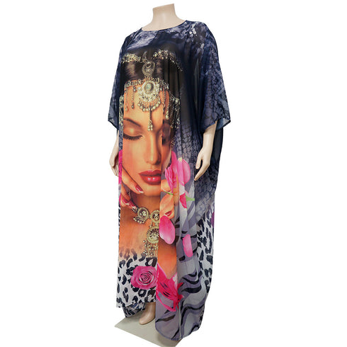 Loose Casual Print Women's Plus Size Maxi Dresses