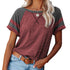 Loose Fashion Stripes Color Matching T-shirt for Women