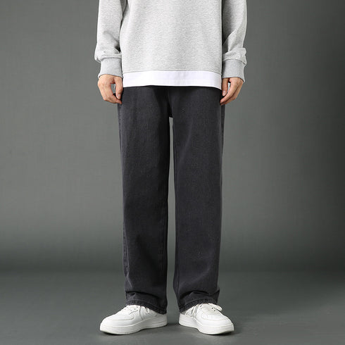 Loose Straight Fit Denim Jeans Pants for Men