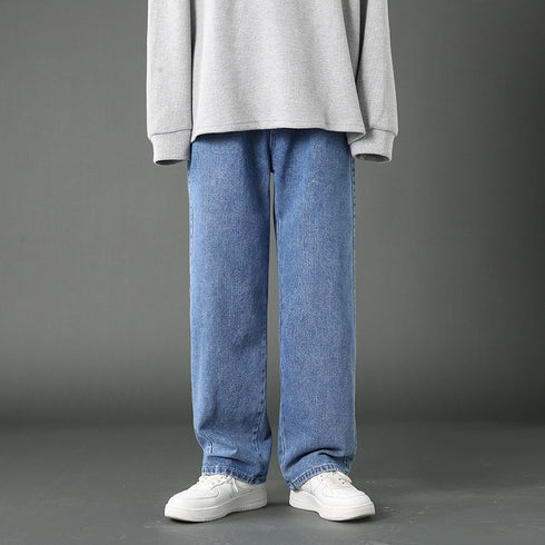 Loose Straight Fit Denim Jeans Pants for Men