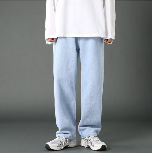 Loose Straight Fit Denim Jeans Pants for Men