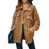 Loose Women's Long Sleeve Pure Color Coat Outwear