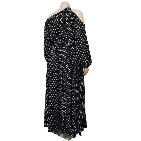 Loose Women's Plus Size One Shoulder Strap Full Dresses