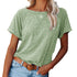 Loose Women's Round Collar Color Matching T-shirt