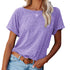 Loose Women's Round Collar Color Matching T-shirt