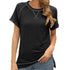 Loose Women's Round Collar Color Matching T-shirt