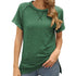 Loose Women's Round Collar Color Matching T-shirt