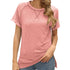 Loose Women's Round Collar Color Matching T-shirt