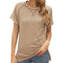 Loose Women's Round Collar Color Matching T-shirt