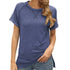Loose Women's Round Collar Color Matching T-shirt
