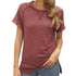 Loose Women's Round Collar Color Matching T-shirt