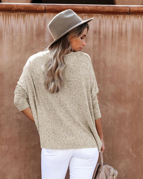 Loose Women's T-shirt Long Sleeve V Neck Sweatshirt