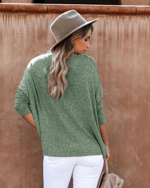 Loose Women's T-shirt Long Sleeve V Neck Sweatshirt