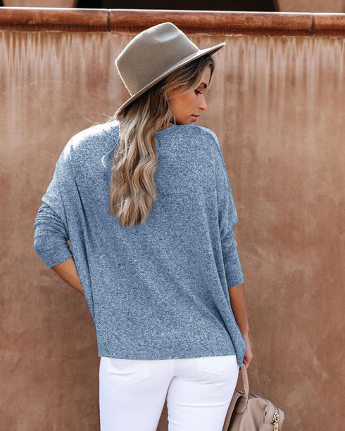 Loose Women's T-shirt Long Sleeve V Neck Sweatshirt