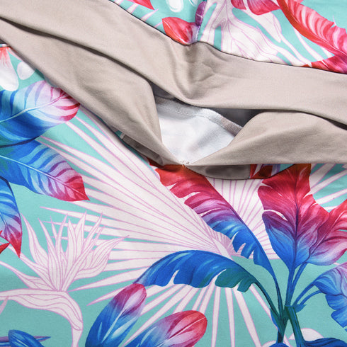 Loose Women's Tunics Flower Printed Hoodie Top