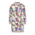 Loose Women's Tunics Flower Printed Hoodie Top
