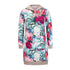 Loose Women's Tunics Flower Printed Hoodie Top