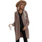 Medium Length Sweater Long Sleeves Women's Open Front Coat