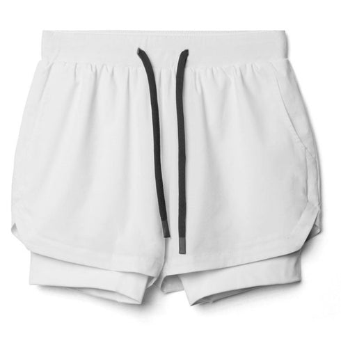 Men's 2-in-1 Quick Drying Breathable Active Training Cycling Shorts