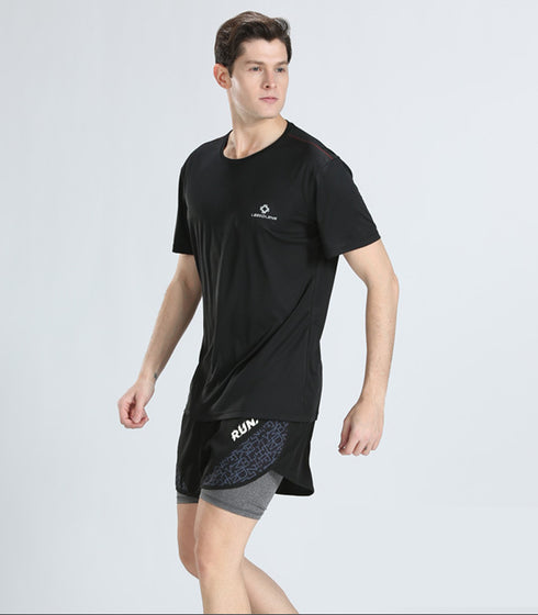 Men's 2-in-1 Running Shorts Workout Training Shorts with Liner