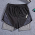 Men's 2-in-1 Running Shorts Workout Training Shorts with Liner
