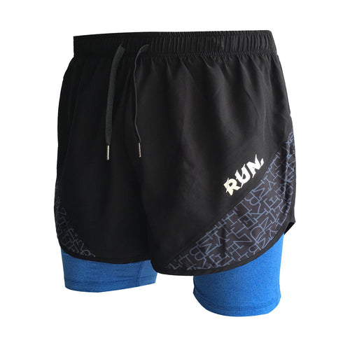 Men's 2-in-1 Running Shorts Workout Training Shorts with Liner