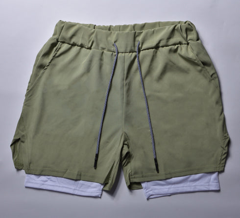 Men's 2 in 1 Active Running Shorts with Phone Pockets