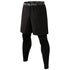 Men's 2 in 1 Basketball Compression Tights Pants with Phone Pocket