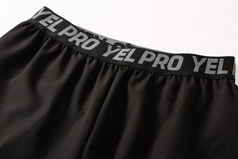 Men's 2 in 1 Basketball Compression Tights Pants with Phone Pocket