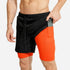 Men’s 2 in 1 Breathable Active Workout Shorts with Liner