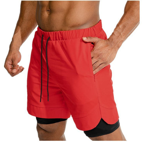 Men’s 2 in 1 Breathable Active Workout Shorts with Liner