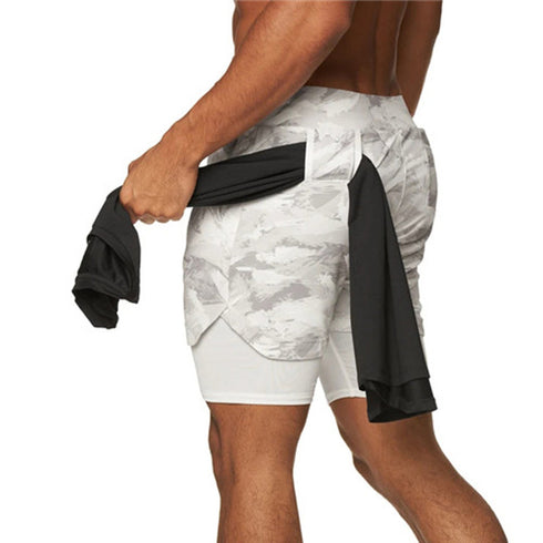 Men's 2 in 1  Lightweight Running Shorts with Phone Pocket