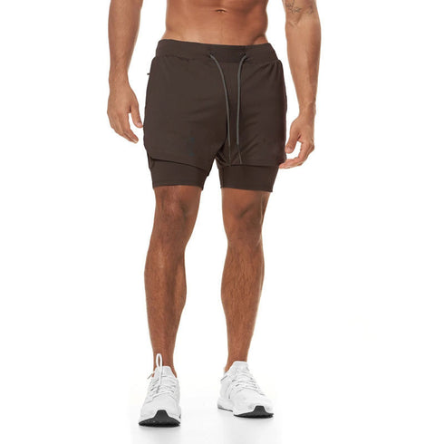 Men's 2 in 1 Quick Dry Athletic Workout Shorts with Lined