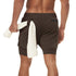 Men's 2 in 1 Quick Dry Athletic Workout Shorts with Lined