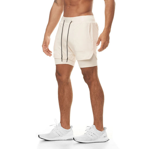 Men's 2 in 1 Quick Dry Athletic Workout Shorts with Lined