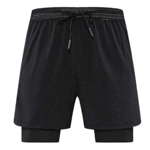 Men's 2 in 1 Quick Dry Jogger Athletic Shorts with Lined