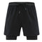 Men's 2 in 1 Quick Dry Jogger Athletic Shorts with Lined