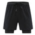 Men's 2 in 1 Quick Dry Jogger Athletic Shorts with Lined