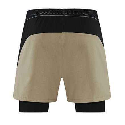 Men's 2 in 1 Quick Dry Jogger Athletic Shorts with Lined