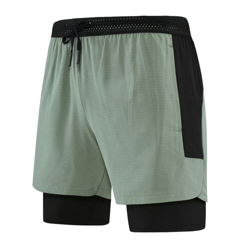 Men's 2 in 1 Quick Dry Jogger Athletic Shorts with Lined