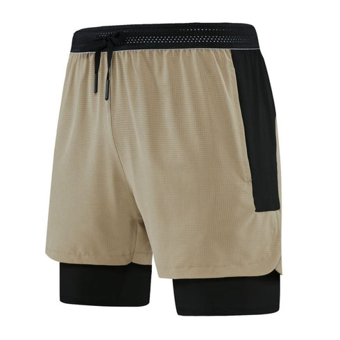 Men's 2 in 1 Quick Dry Jogger Athletic Shorts with Lined