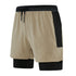 Men's 2 in 1 Quick Dry Jogger Athletic Shorts with Lined
