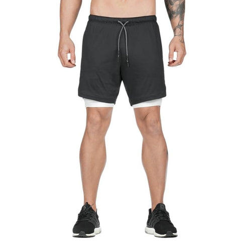 Men's 2 in 1 Quick Dry Workout Mesh Shorts with Liner