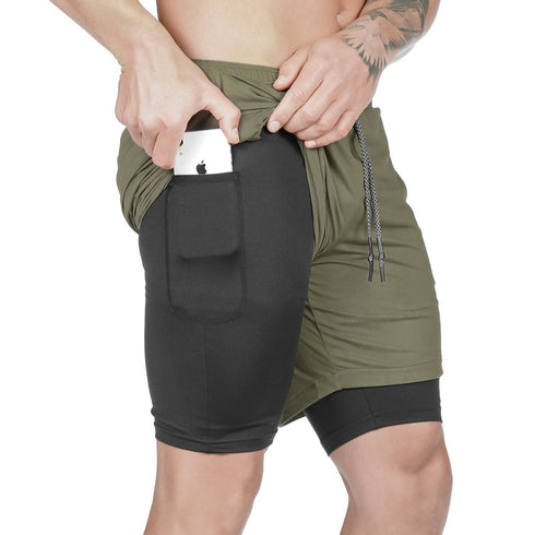 Men's 2 in 1 Quick Dry Workout Mesh Shorts with Liner