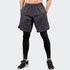 Men's 2 in 1 Tights Running Athletic Legging Compression Shorts