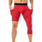 Men's 3/4 One Leg Athletic Compression Capri Tights Pants