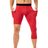 Men's 3/4 One Leg Athletic Compression Capri Tights Pants